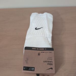 Nike Unicorn Cushioned Crew Socks - FZ3399 100 - White / Black - Size: M